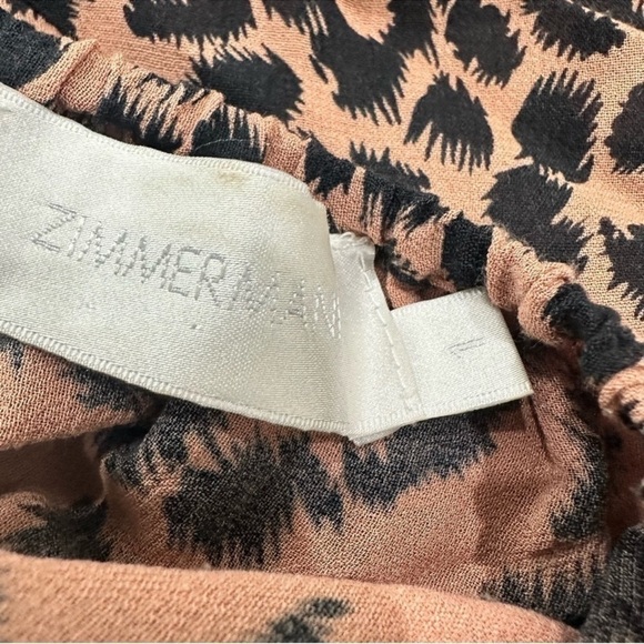 ZIMMERMANN sundown leopard animal print halter maxi dress sz 1 small black brown - Picture 10 of 11